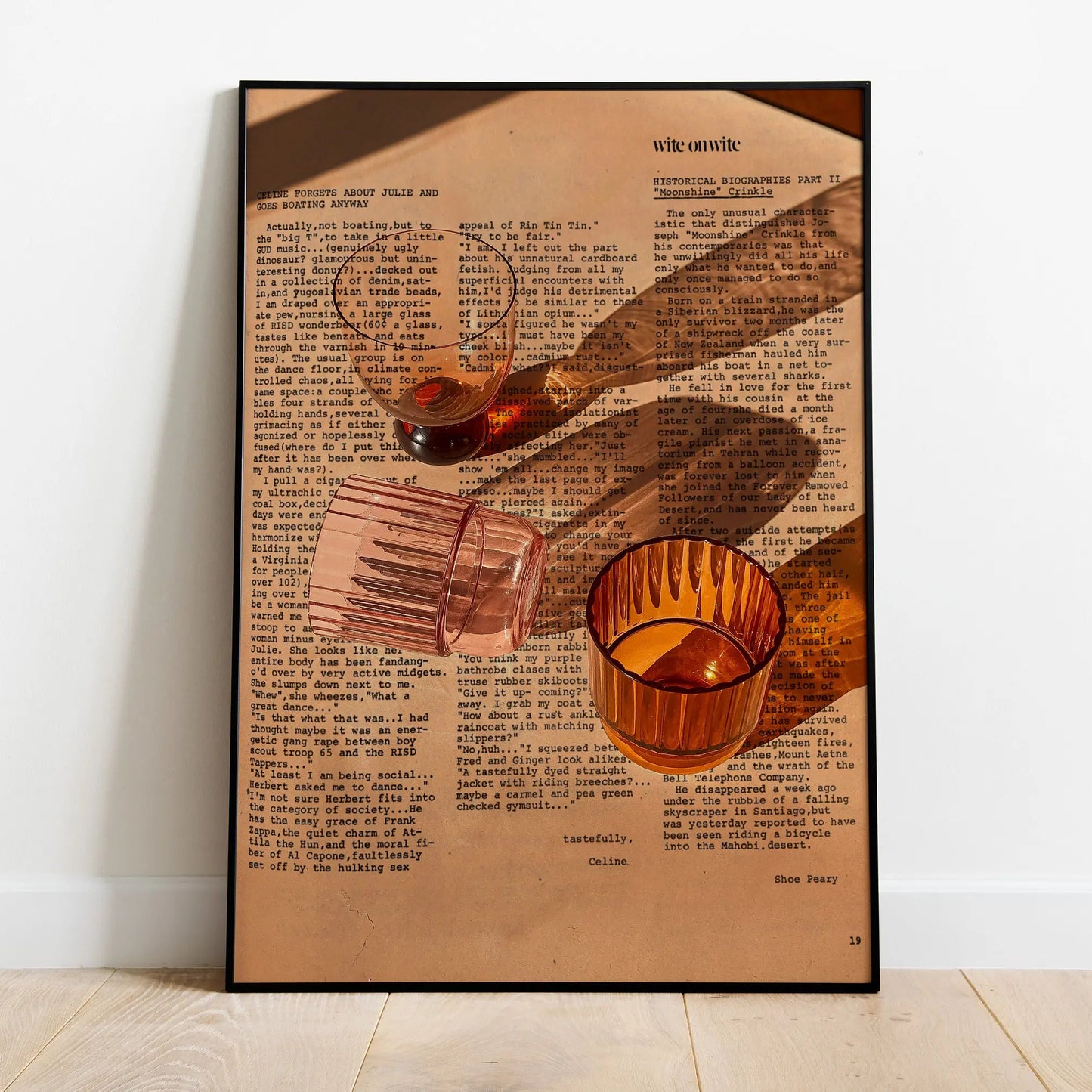 Glasses On Newspaper Collection - Cotton Canvas Print Wall Art | Unframed