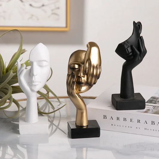 Minimalist Resin Face Sculptures