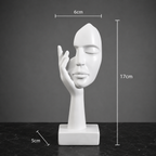 Minimalist Resin Face Sculptures
