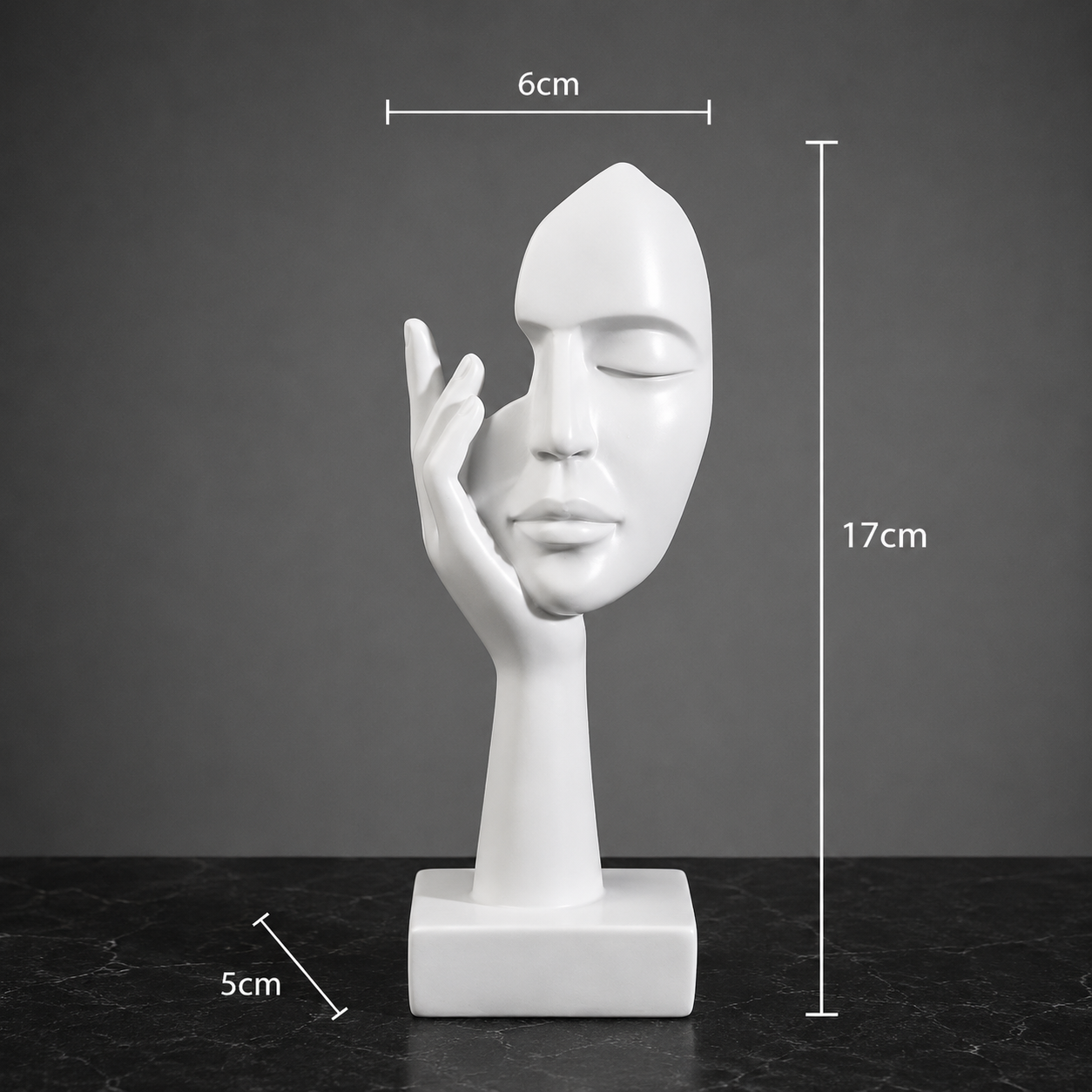 Minimalist Resin Face Sculptures