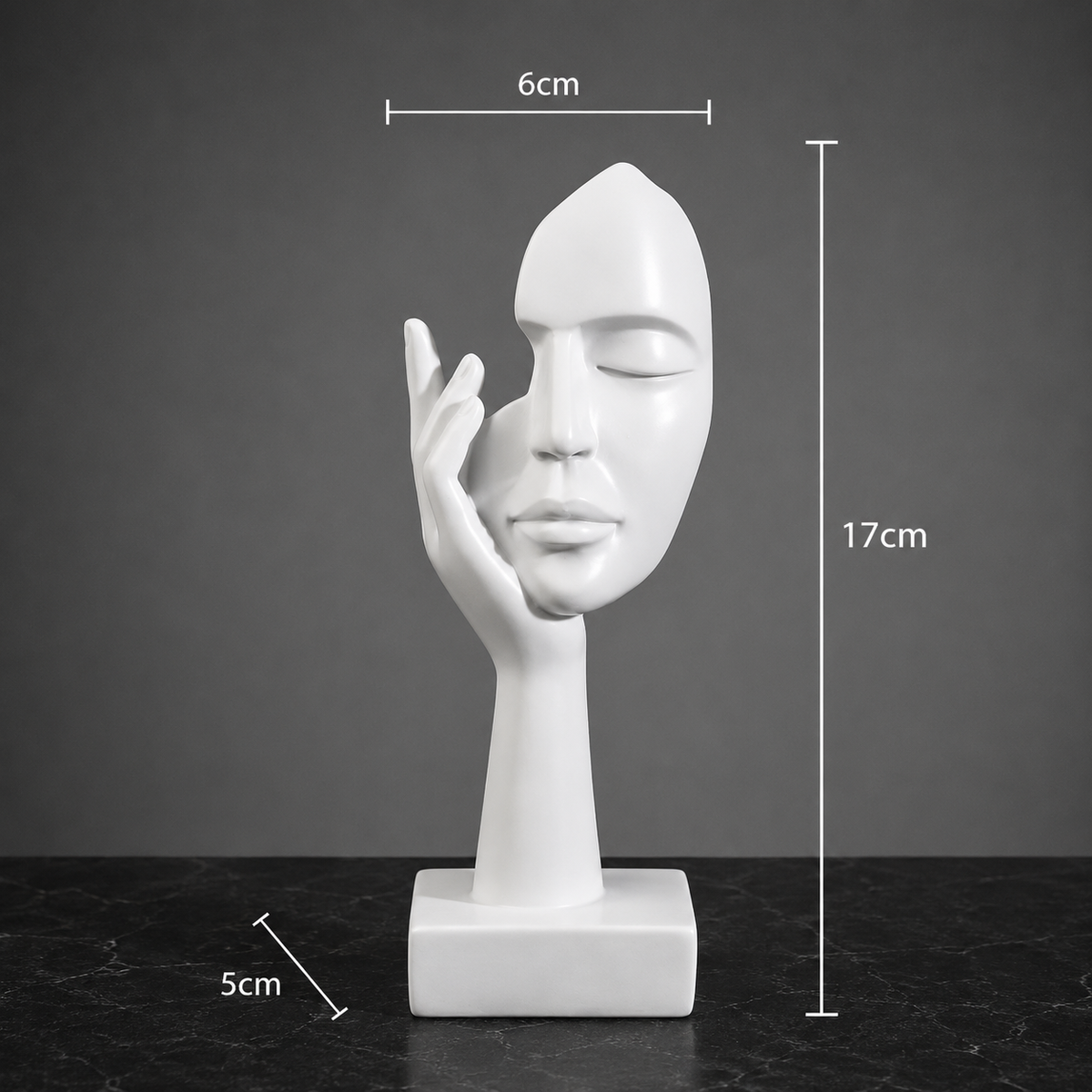 Minimalist Resin Face Sculptures