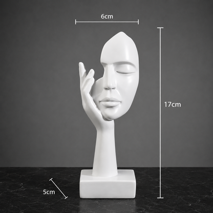 Minimalist Resin Face Sculptures