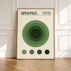 Green Bauhaus Geometric Designs Collection - Canvas Prints