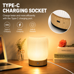 Pleated Touch Control Rechargeable Lamp