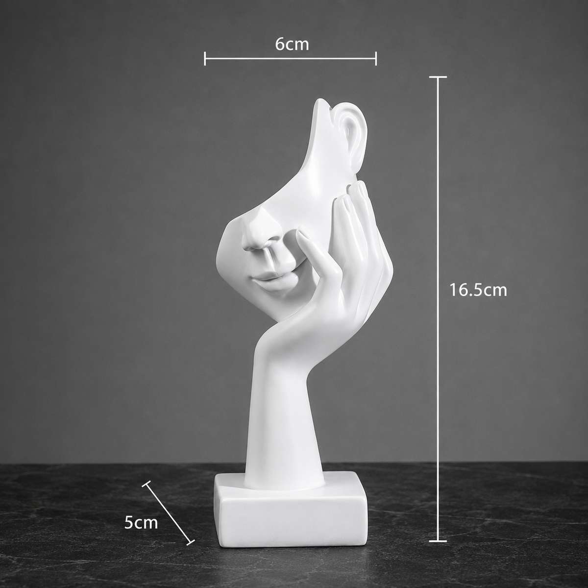 Minimalist Resin Face Sculptures