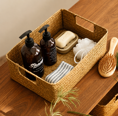 Natural Woven Seagrass Storage Basket