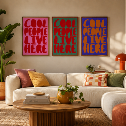 Cool People Live Here Canvas Collection | Unframed