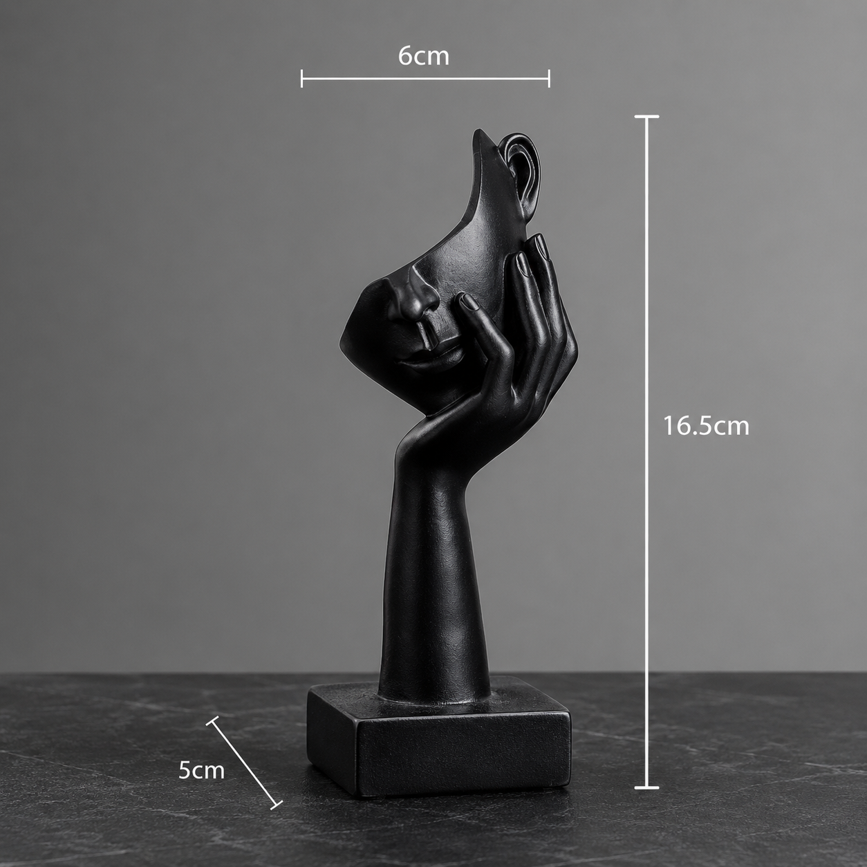 Minimalist Resin Face Sculptures