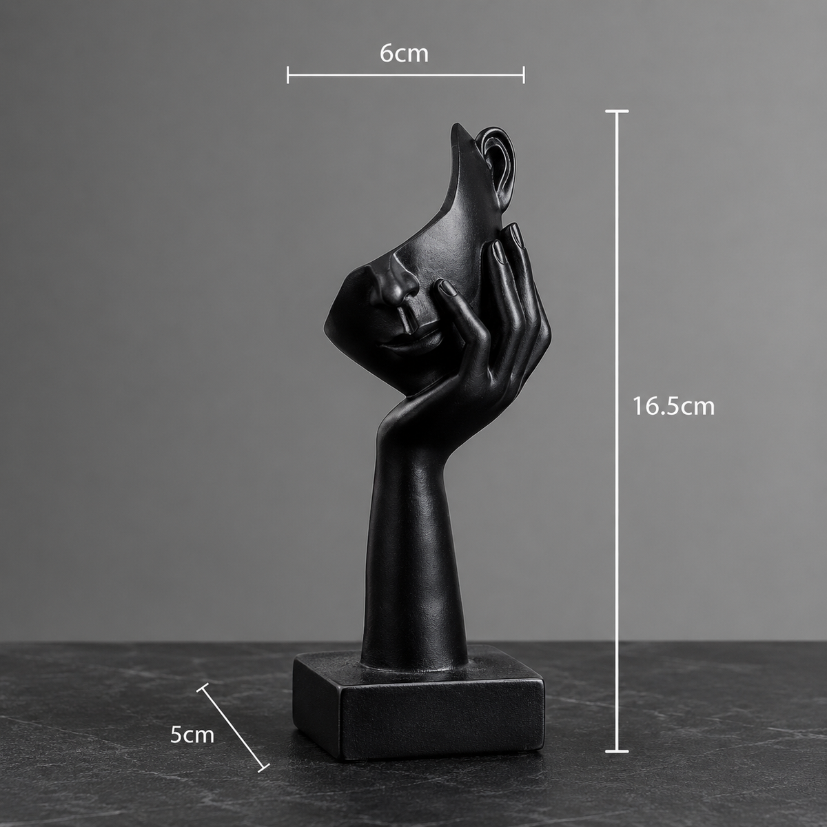 Minimalist Resin Face Sculptures