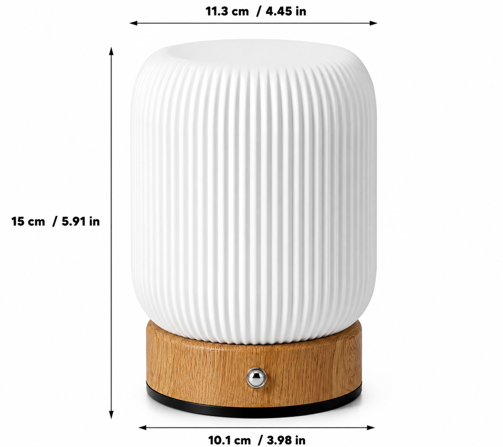 Pleated Touch Control Rechargeable Lamp