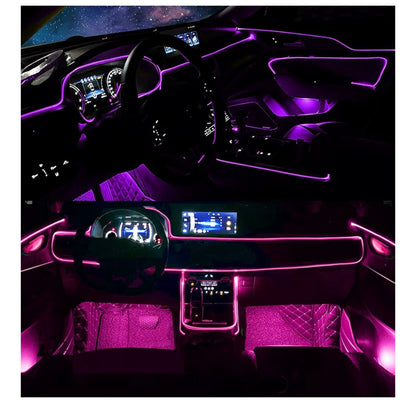 RGB LED Fiber Optic Interior Ambient Lighting Kit (8M) – APP Controlled