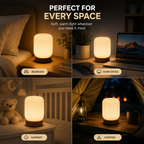Pleated Touch Control Rechargeable Lamp