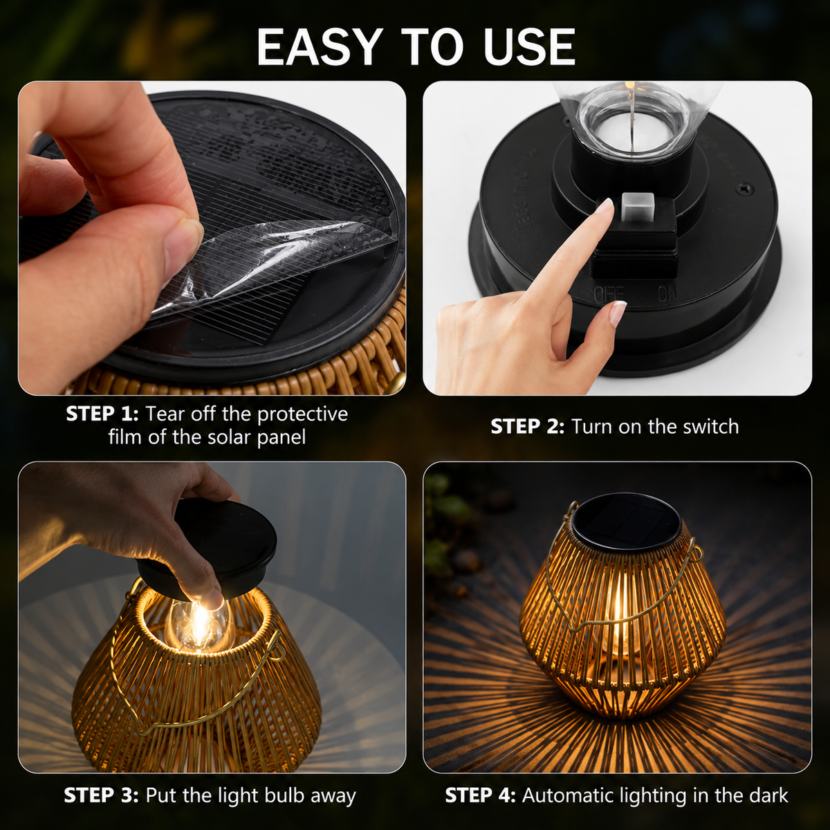 Solar Rattan Lanterns