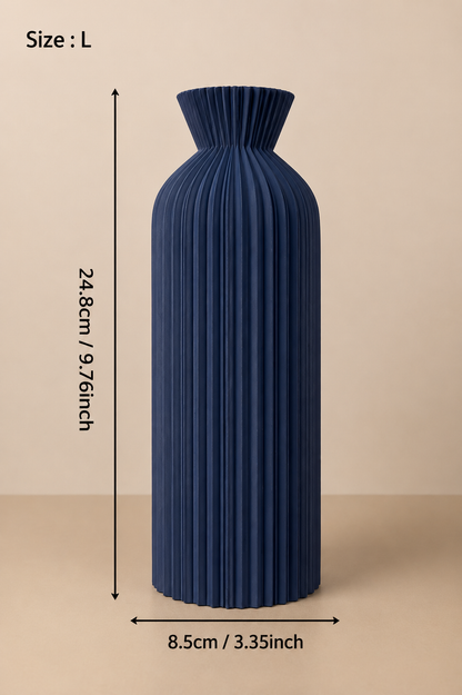 Pleated Wabi-Sabi Vase Collection
