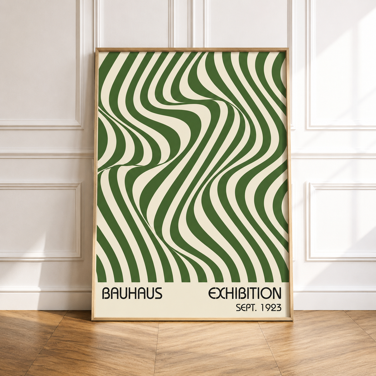 Green Bauhaus Geometric Designs Collection - Canvas Prints