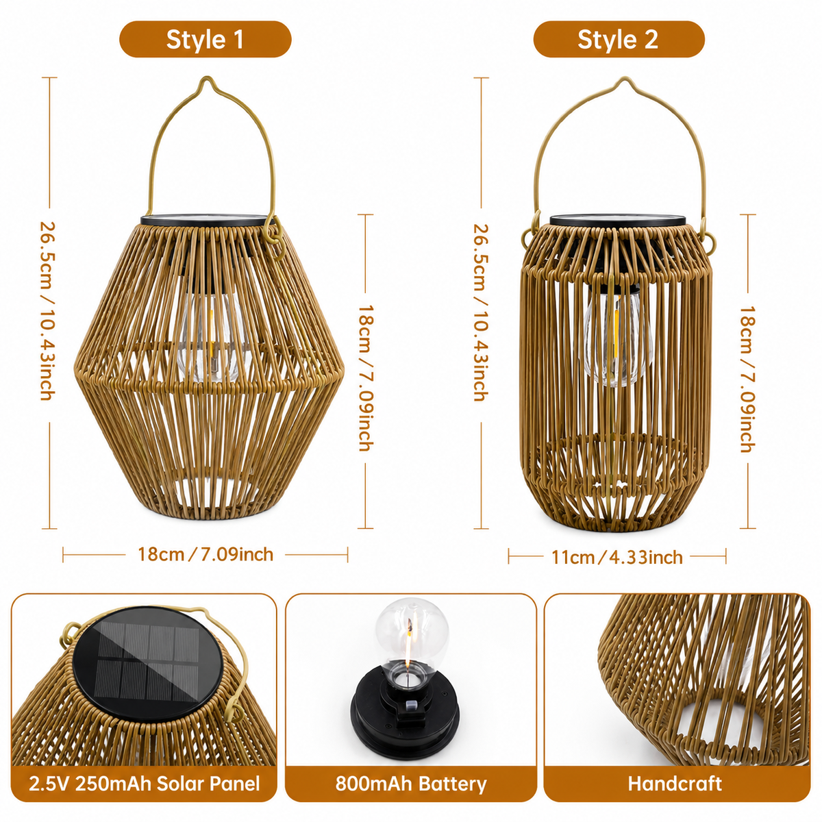 Solar Rattan Lanterns