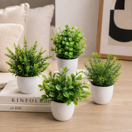 Mini Faux Potted Plant