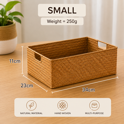 Natural Woven Seagrass Storage Basket