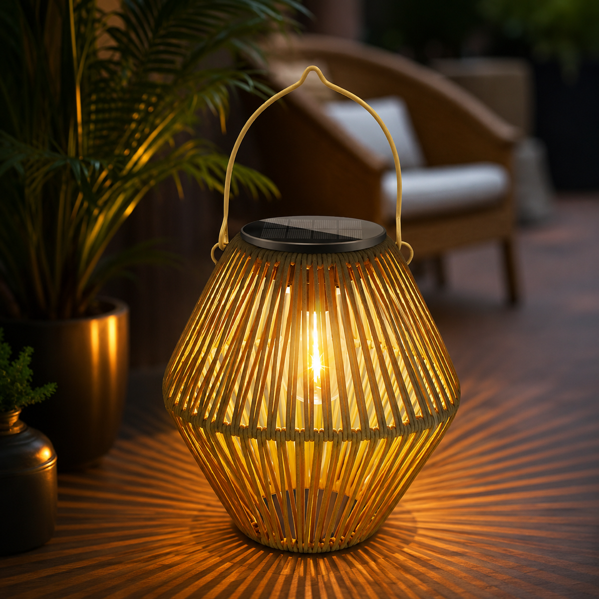 Solar Rattan Lanterns