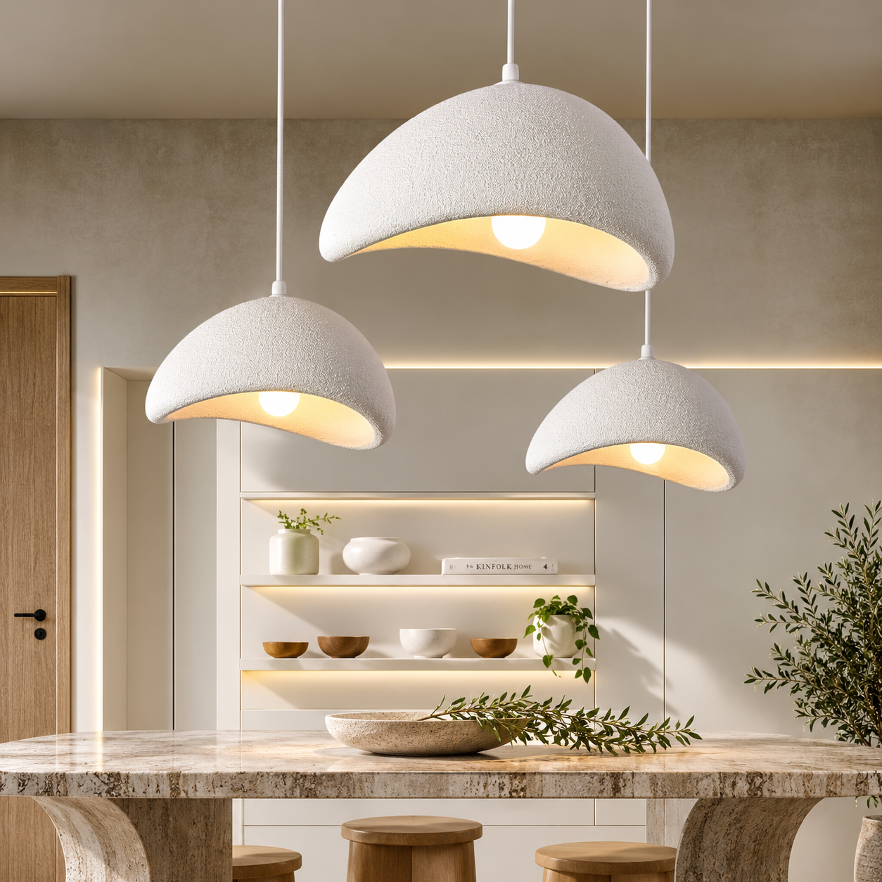 Modern Wabi-Sabi LED Pendant Ceiling Light Fixture