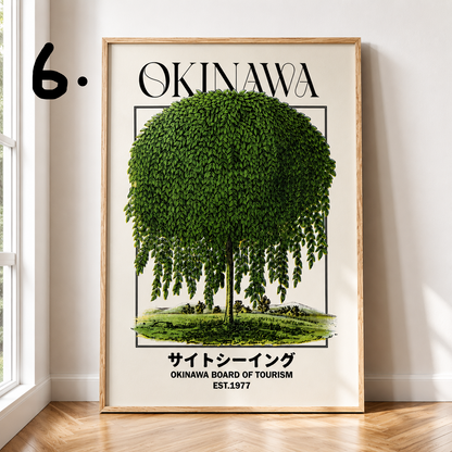 Vintage Okinawa Canvas Print Collection | Unframed