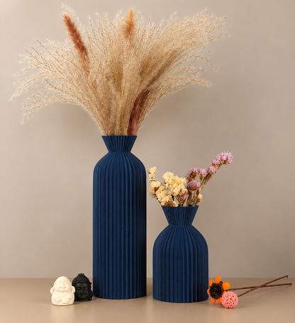 Pleated Wabi-Sabi Vase Collection