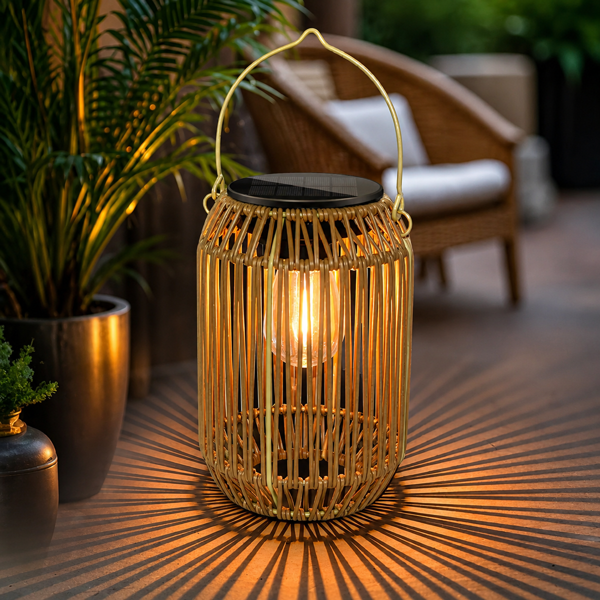 Solar Rattan Lanterns