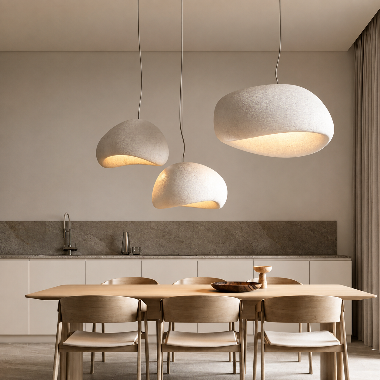 Modern Wabi-Sabi LED Pendant Ceiling Light Fixture