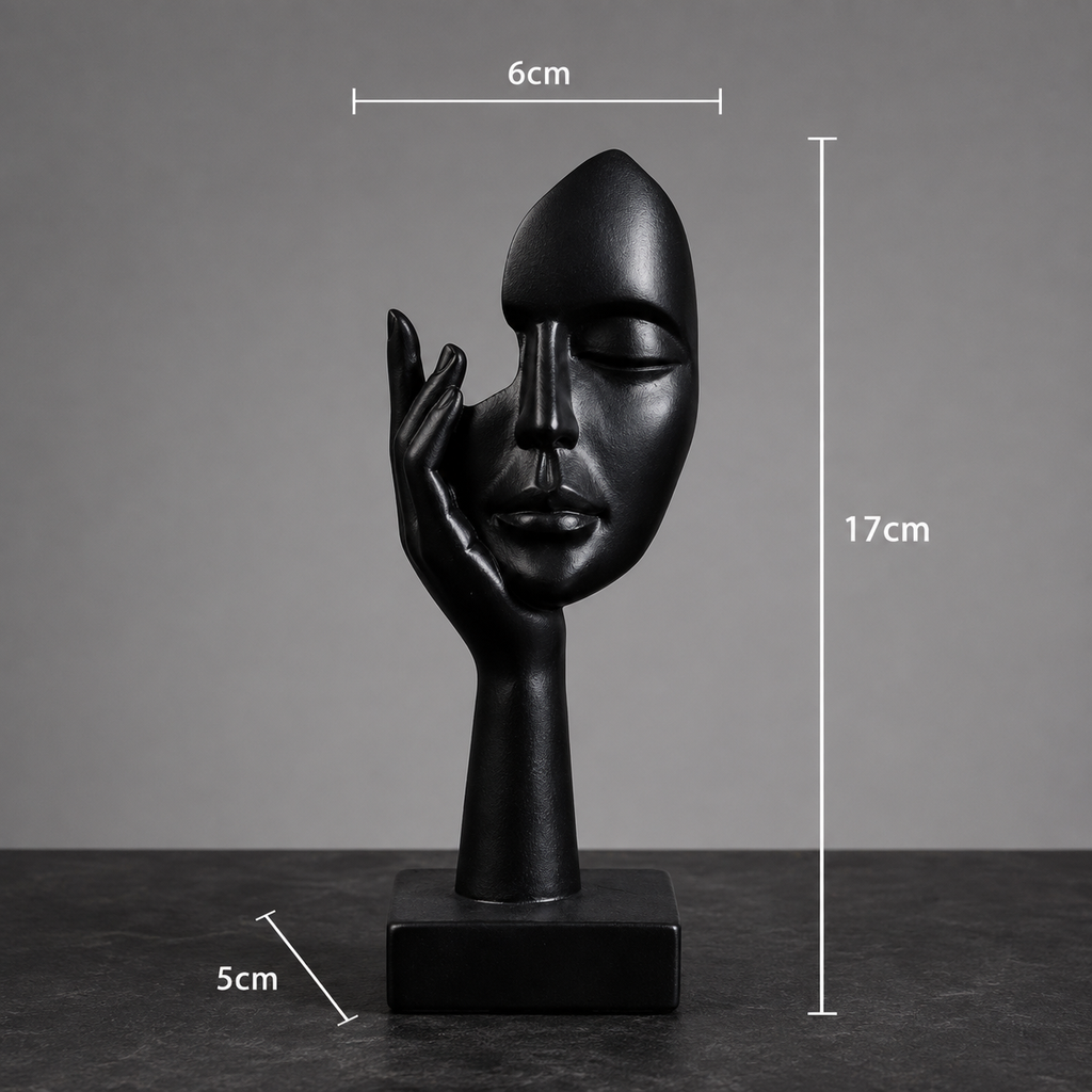 Minimalist Resin Face Sculptures