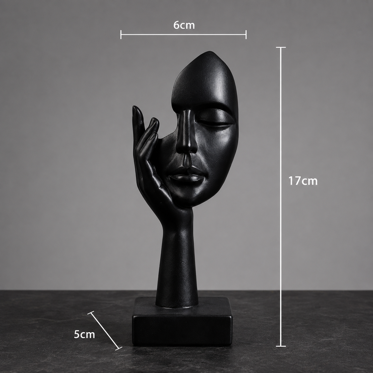 Minimalist Resin Face Sculptures