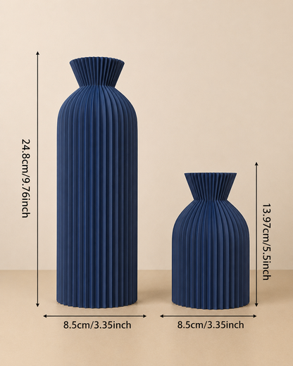 Pleated Wabi-Sabi Vase Collection