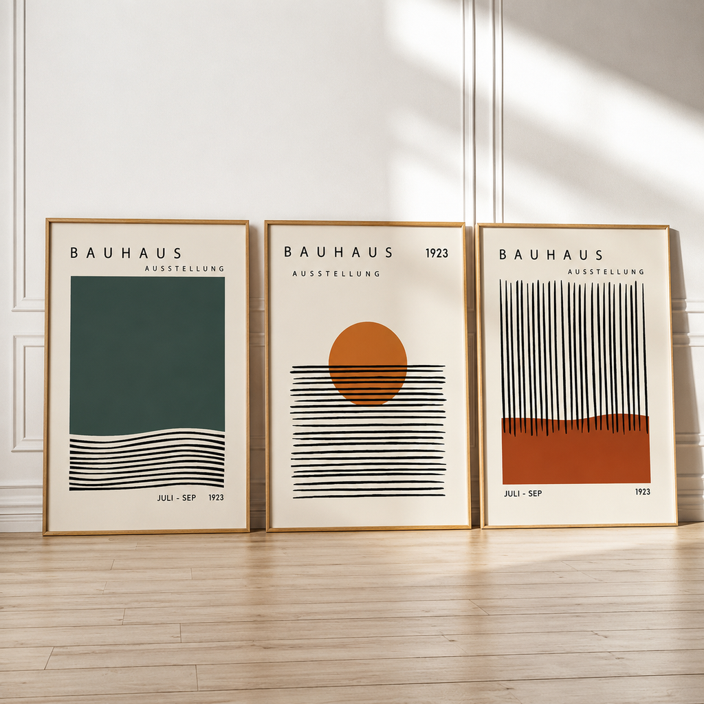 Orange & Beige Abstract Design Sets - Canvas Prints
