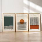 Orange & Beige Abstract Design Sets - Canvas Prints