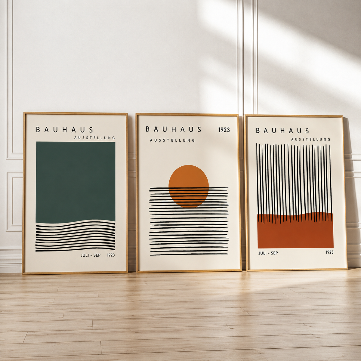 Orange & Beige Abstract Design Sets - Canvas Prints