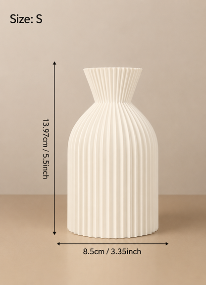Pleated Wabi-Sabi Vase Collection