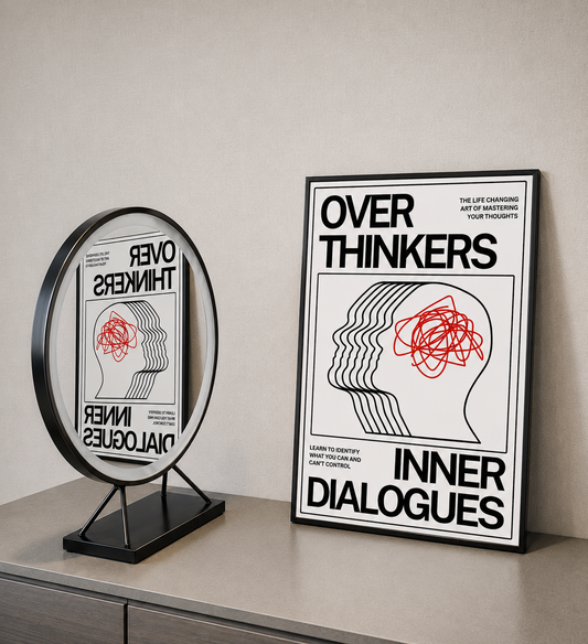 Over Thinkers Abstract Canvas Print Collection | Unframed