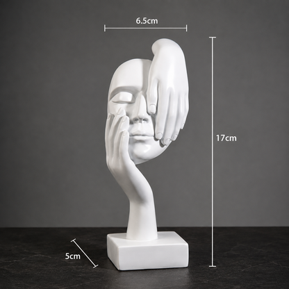 Minimalist Resin Face Sculptures
