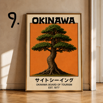 Vintage Okinawa Canvas Print Collection | Unframed