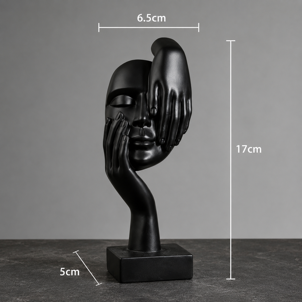 Minimalist Resin Face Sculptures