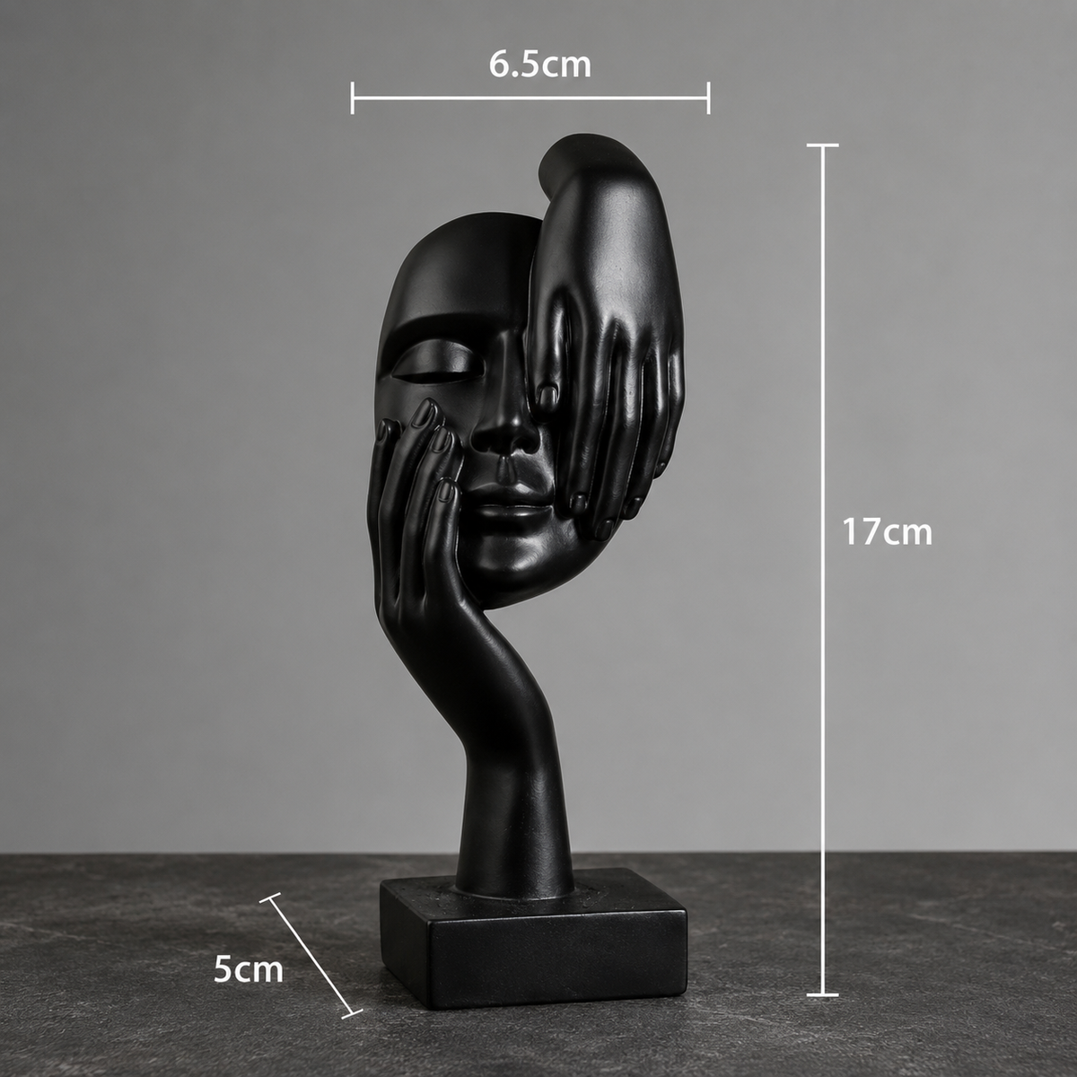 Minimalist Resin Face Sculptures