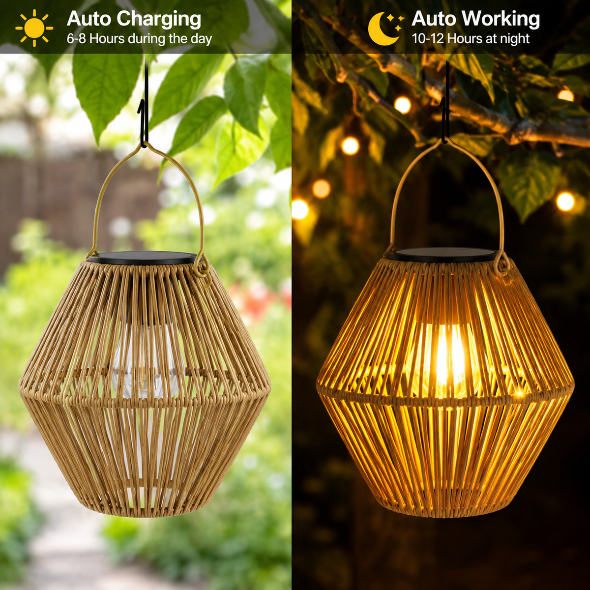 Solar Rattan Lanterns