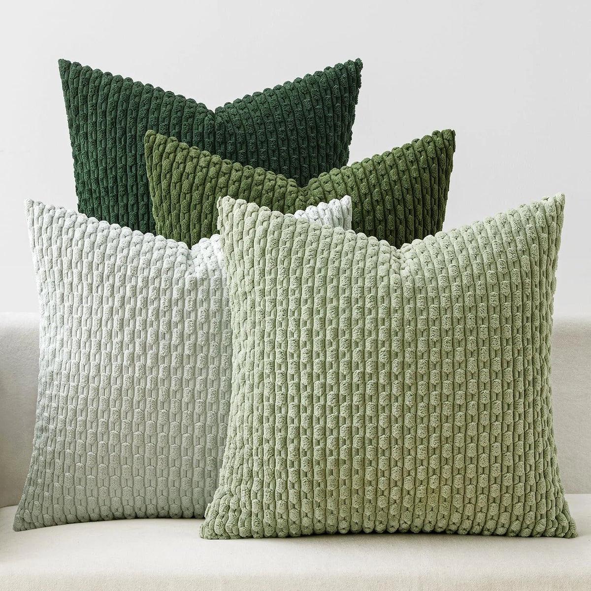 Textured Corduroy Throw Pillow Case
