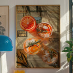 Glasses On Newspaper Collection - Canvas Wall Art Unframed
