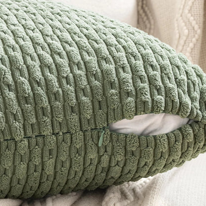 Textured Corduroy Throw Pillow Cover