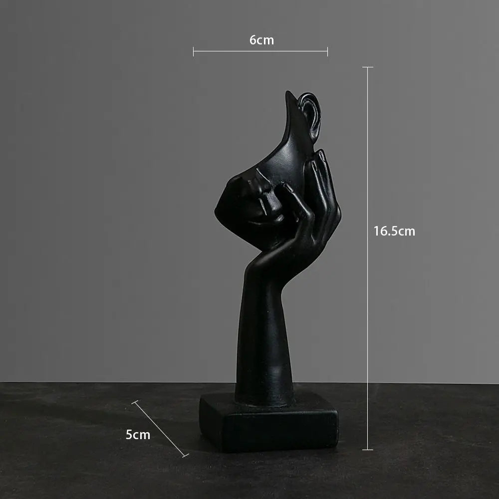 Minimalist Resin Face Sculptures