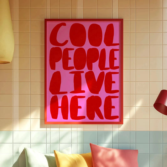 Cool People Live Here Canvas Collection | Unframed