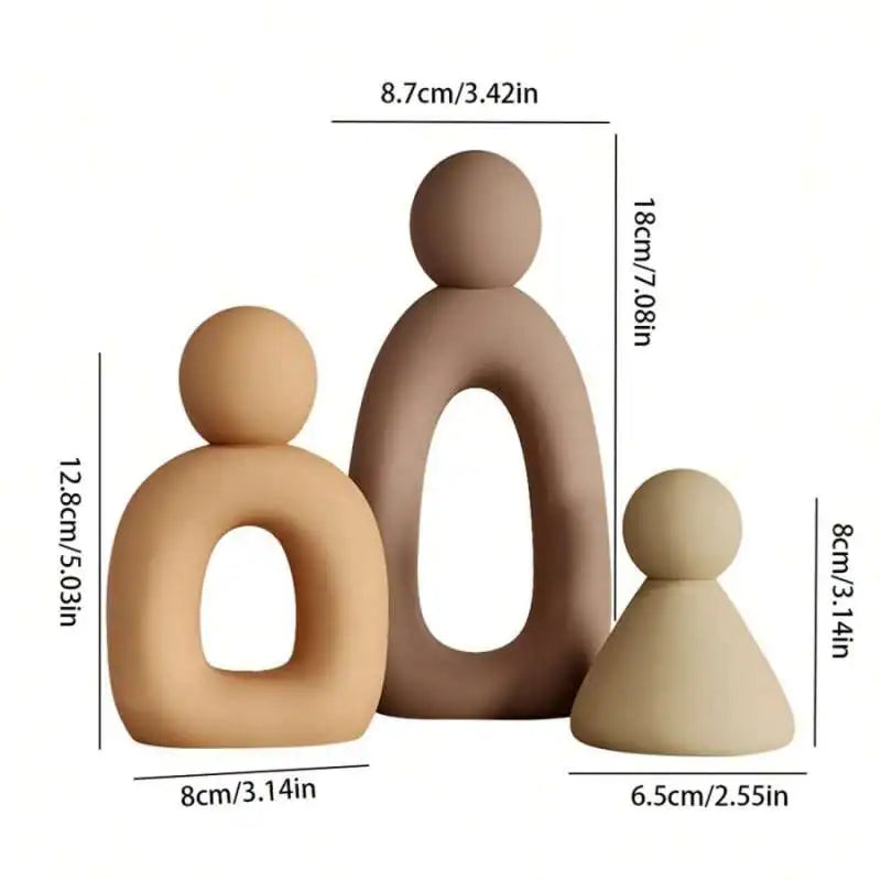 Modern Nordic Family Sculpture Set