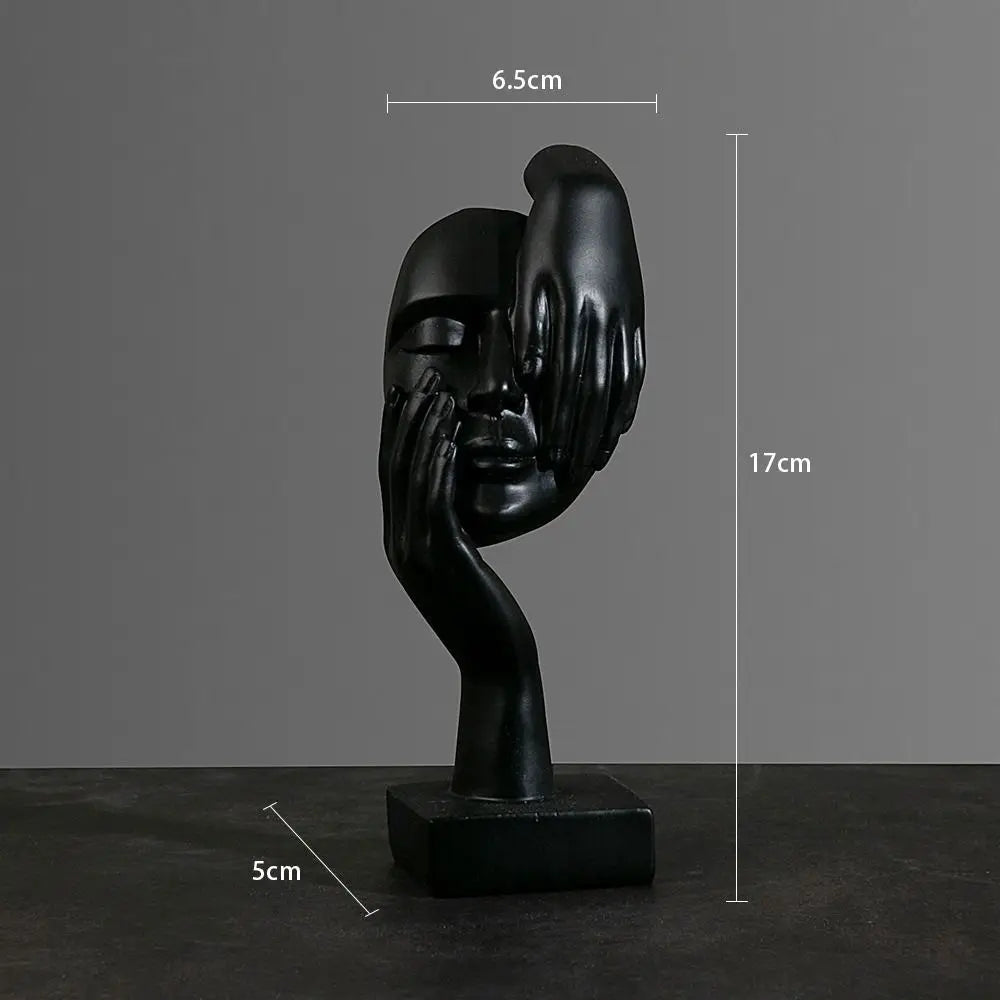Minimalist Resin Face Sculptures