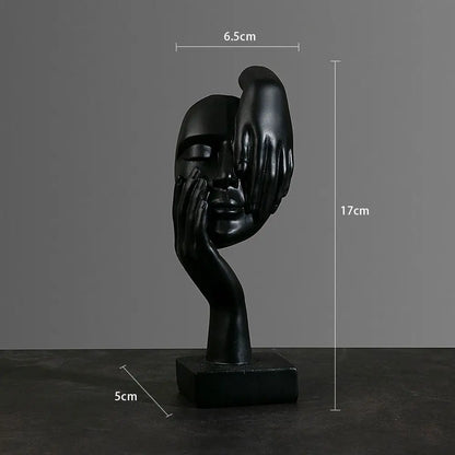 Minimalist Resin Face Sculptures