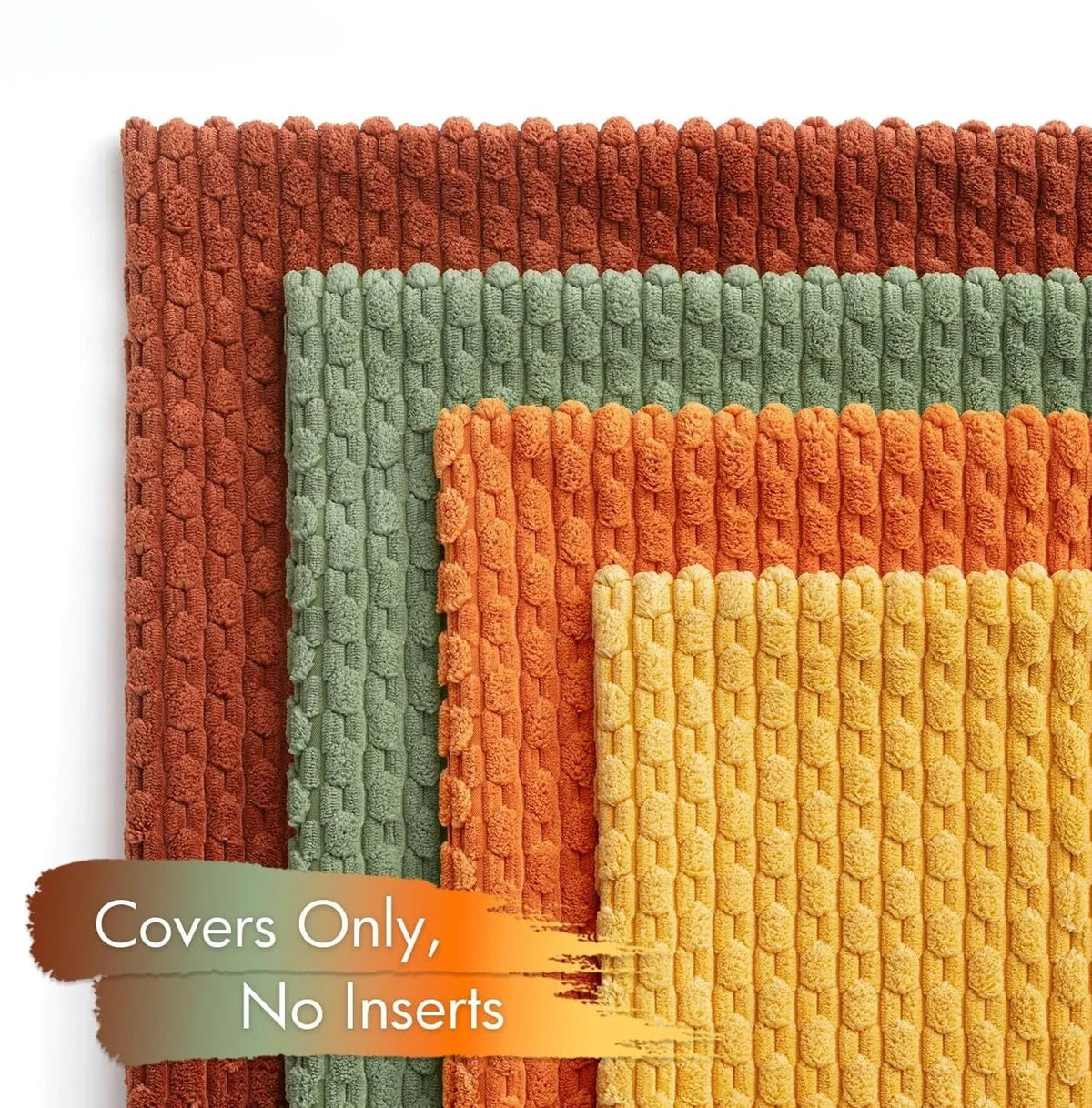 Textured Corduroy Throw Pillow Case
